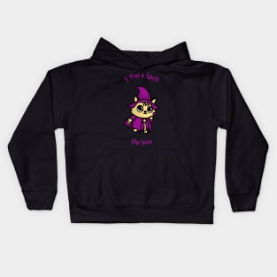 I Put A Spell On You Witch Cat Kids Hoodie